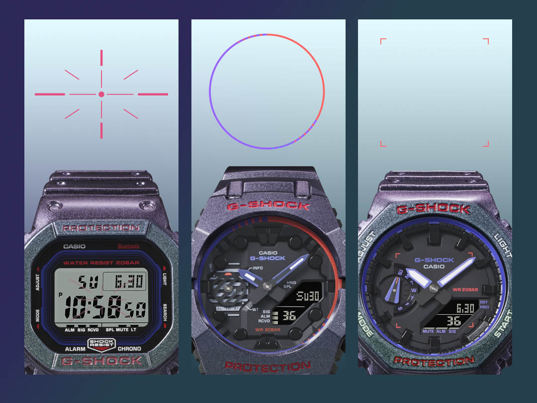 G-SHOCK Gショック DW-B5600AH-6JF メンズ デジタル 限定モデル 腕時計 パープル Bluetooth搭載 スマートフォンリンク CASIO カシオ【2023 新作】