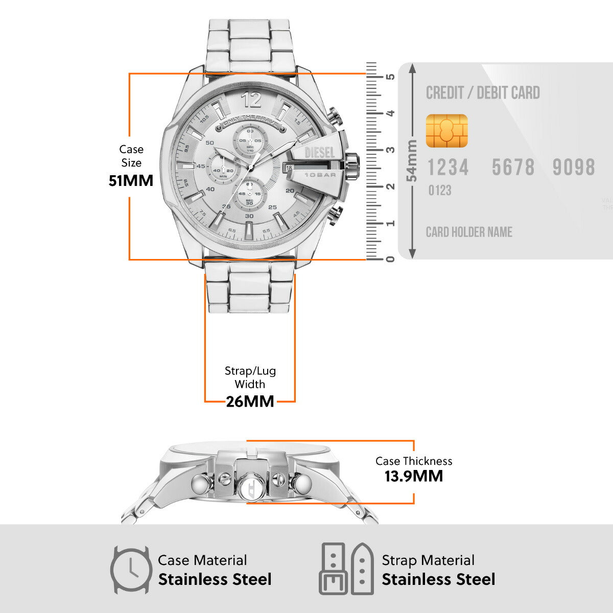 ディーゼル DIESEL 腕時計 メンズ クロノグラフ ステンレス DZ4660