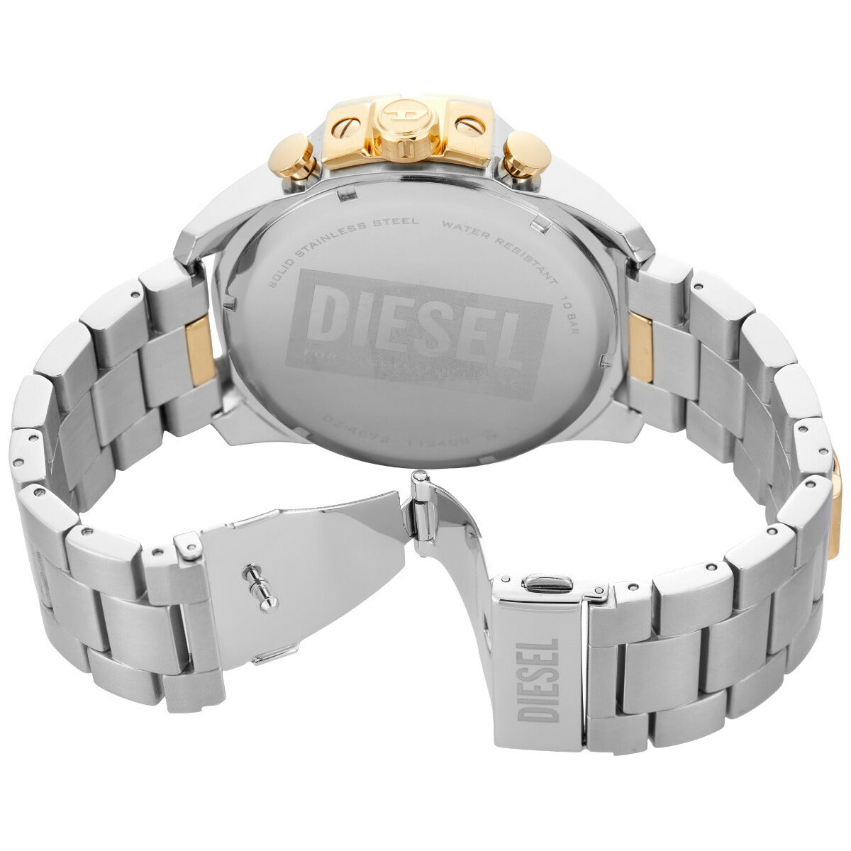 ディーゼル DIESEL 腕時計 メンズ MEGA CHIEF クロノグラフ ツートーンステンレススチールウォッチ DZ4672