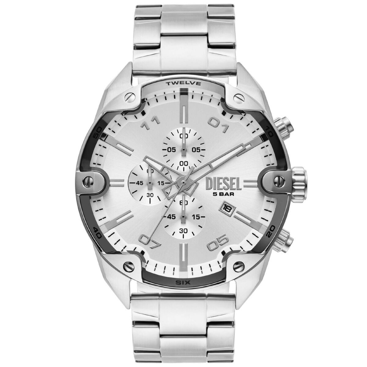 ディーゼル DIESEL 腕時計 メンズ SPIKED クロノグラフ ステンレススチールウォッチ DZ4677【2025 新作】