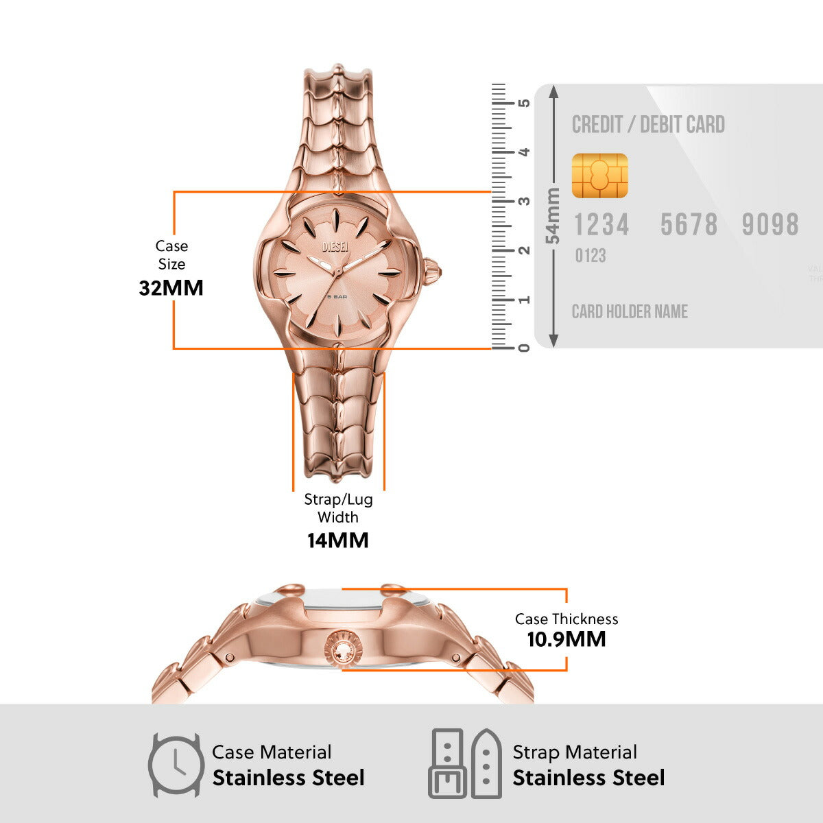 ディーゼル DIESEL 腕時計 レディース ステンレス DZ5604