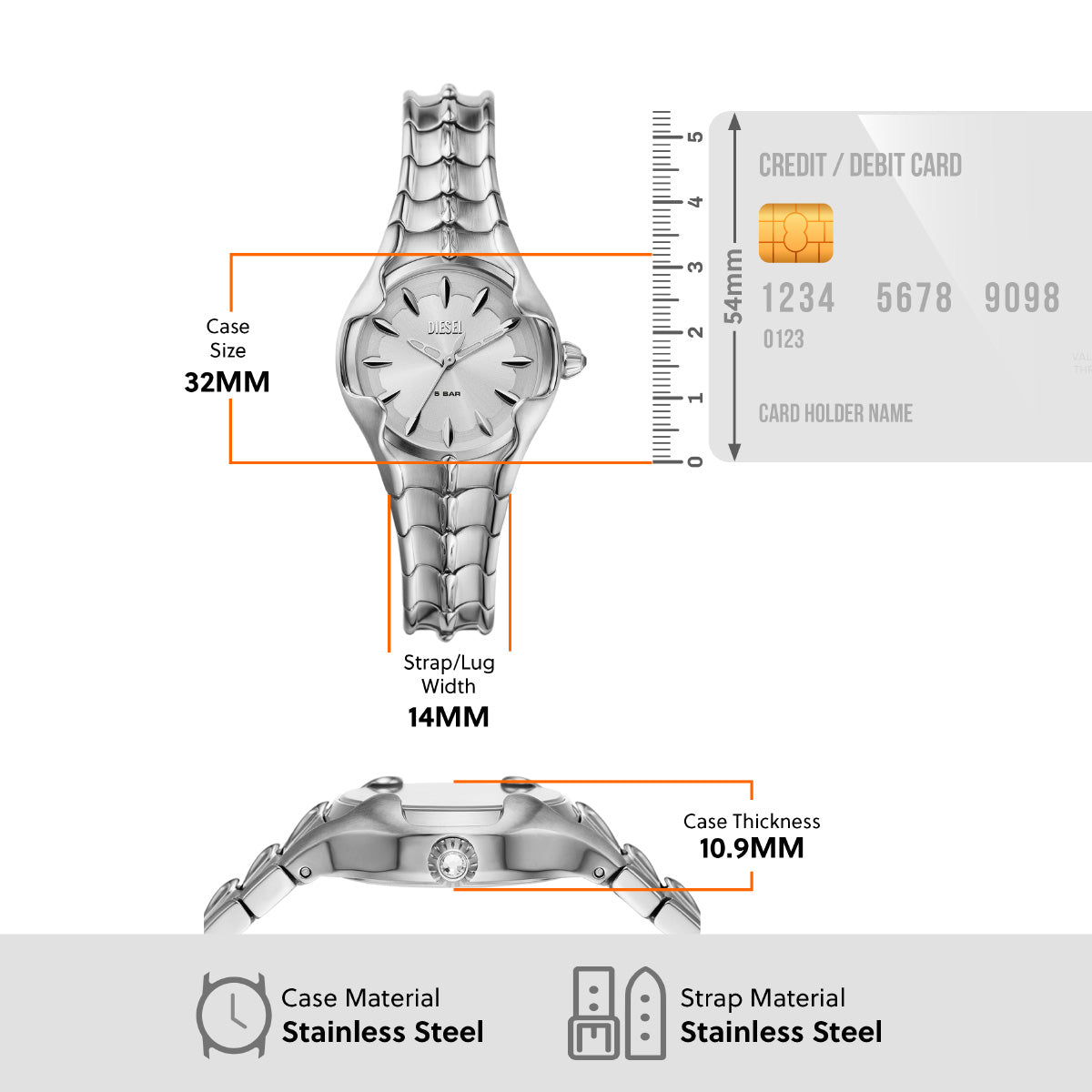 ディーゼル DIESEL 腕時計 レディース ステンレス DZ5605