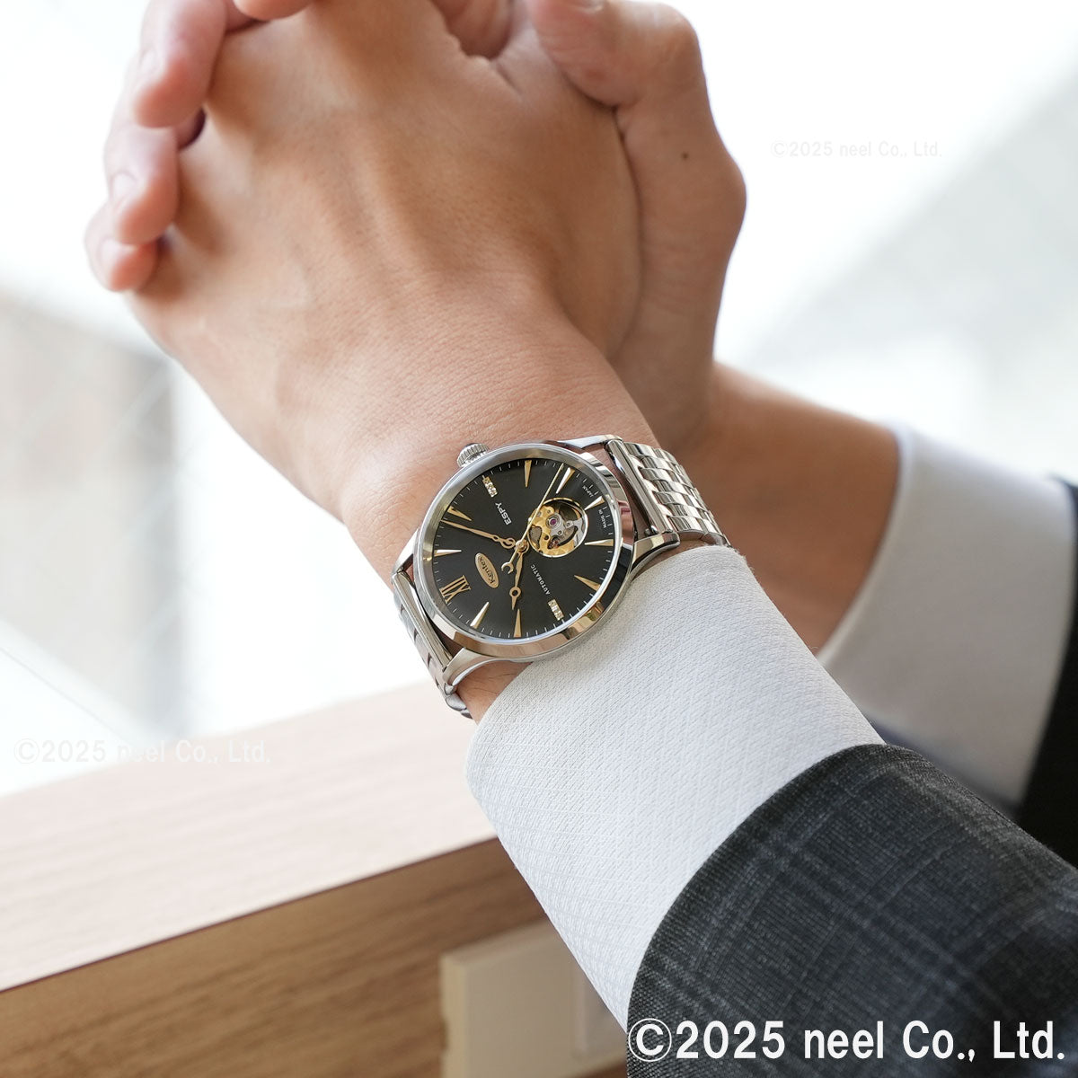 ケンテックス KENTEX ESPY ドレスオープンハート 限定188本 ESPY Dress Open Heart 腕時計 メンズ 自動巻き 日本製 E660M-01【2025 新作】
