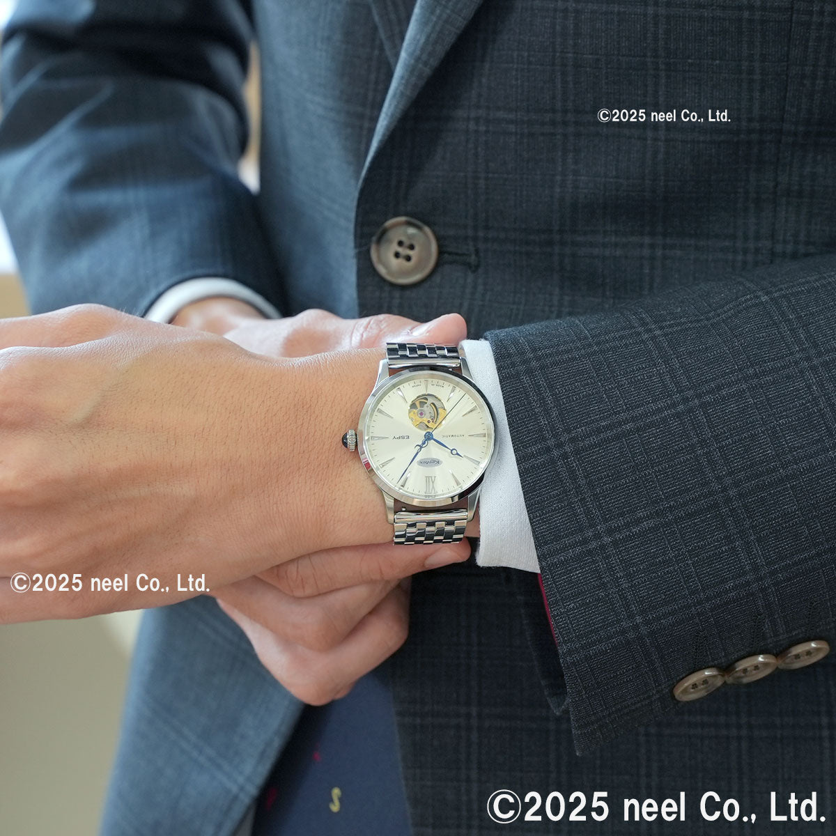 ケンテックス KENTEX ESPY ドレスオープンハート ESPY Dress Open Heart 腕時計 メンズ 自動巻き 日本製 E660M-02【2025 新作】