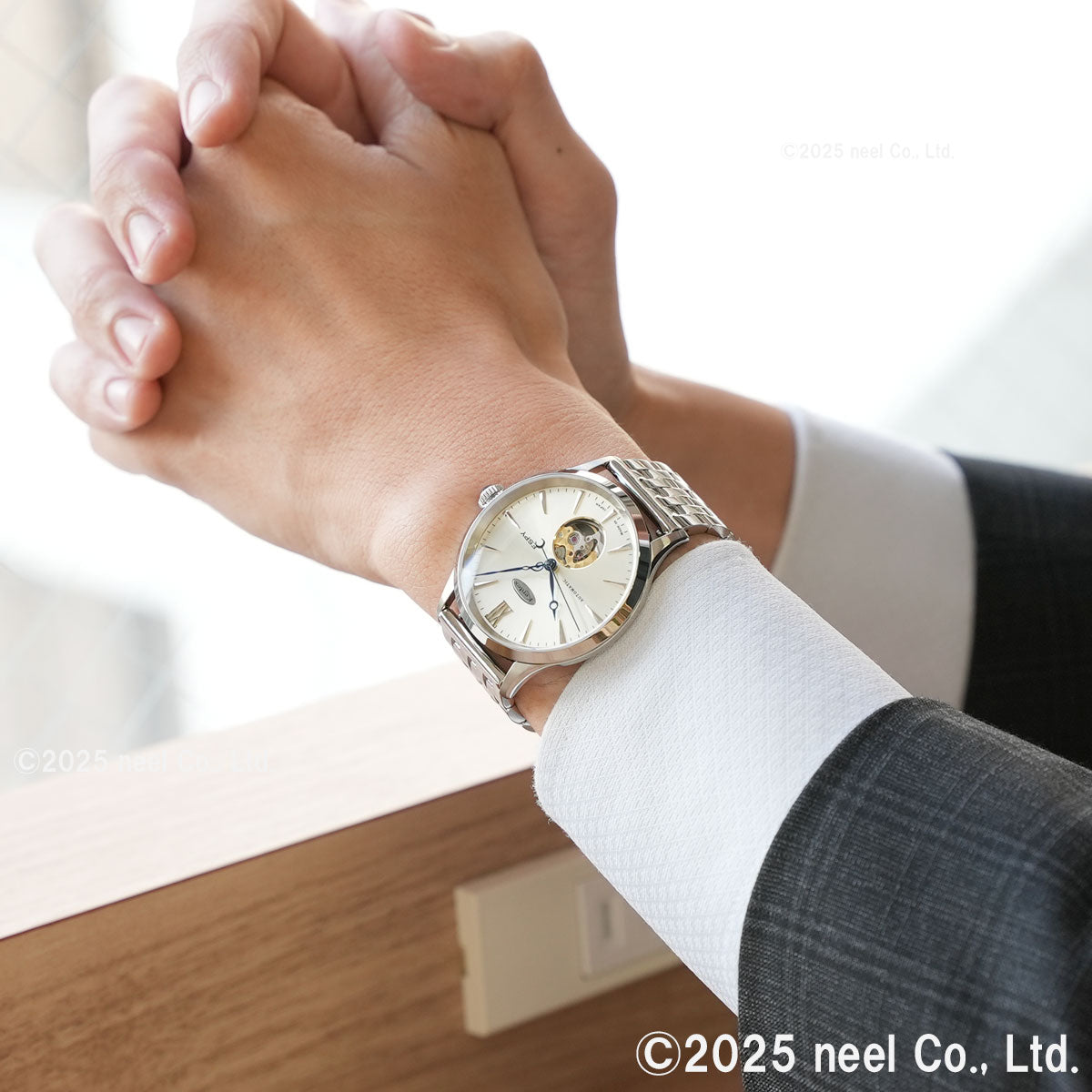 ケンテックス KENTEX ESPY ドレスオープンハート ESPY Dress Open Heart 腕時計 メンズ 自動巻き 日本製 E660M-02【2025 新作】
