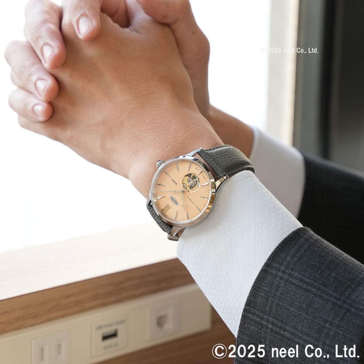 ケンテックス KENTEX ESPY ドレスオープンハート 限定99本 ESPY Dress Open Heart 腕時計 メンズ 自動巻き 日本製 E660M-03【2025 新作】