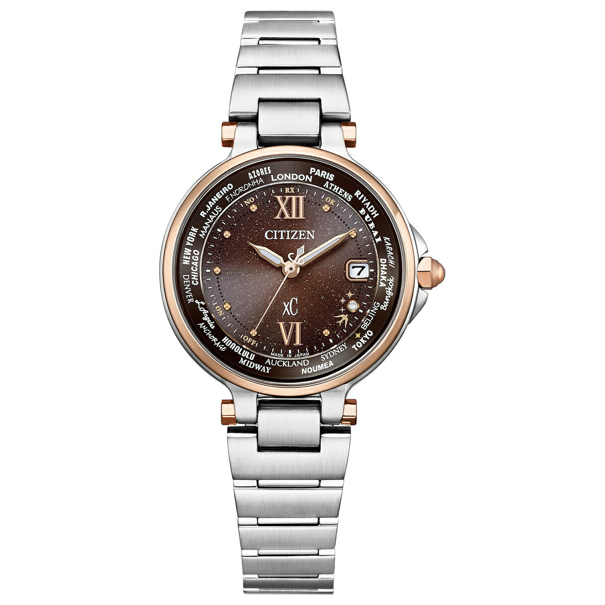 シチズン クロスシー CITIZEN xC エコドライブ 電波時計 ハッピーフライト 限定ペアモデル 腕時計 レディース basic collection EC1011-71W A MEMORABLE TRIP ツバメ デザイン【2023 新作】