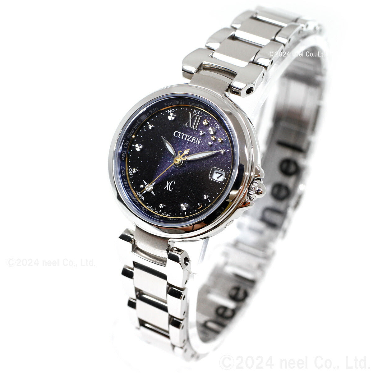 シチズン クロスシー CITIZEN xC エコドライブ 電波時計 ハッピーフライト 限定モデル 腕時計 レディース basic collection EC1030-76E【2024 新作】