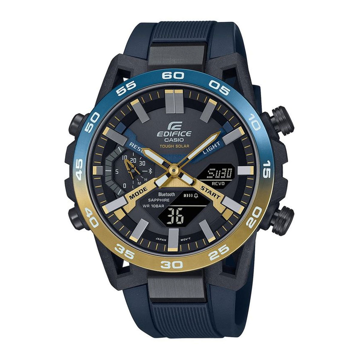 カシオ エディフィス CASIO EDIFICE ソーラー 腕時計 メンズ タフソーラー クロノグラフ ECB-2000YNP-1AJF Nighttime Drive Series スマートフォンリンク【2024 新作】