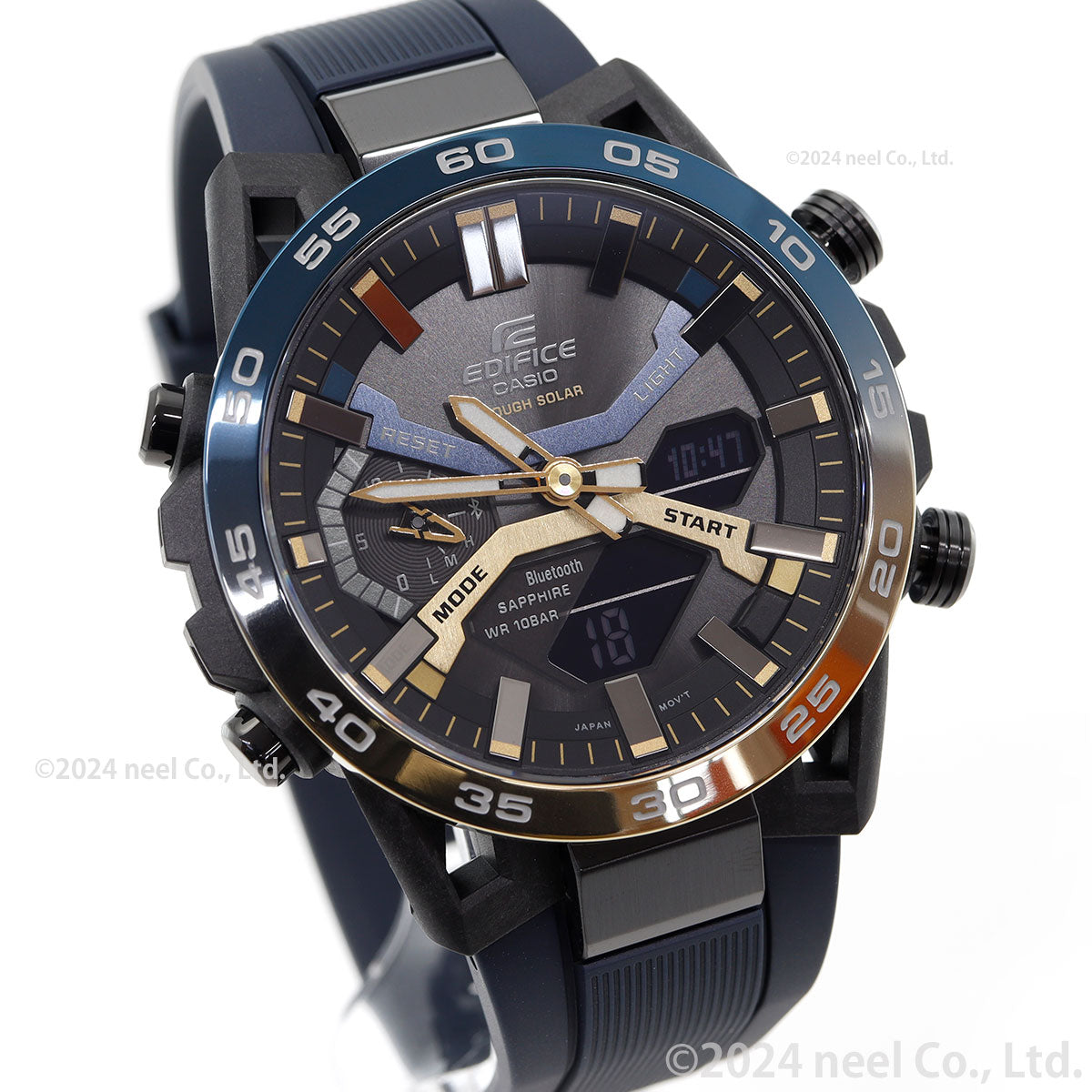 カシオ エディフィス CASIO EDIFICE ソーラー 腕時計 メンズ タフソーラー クロノグラフ ECB-2000YNP-1AJF Nighttime Drive Series スマートフォンリンク【2024 新作】
