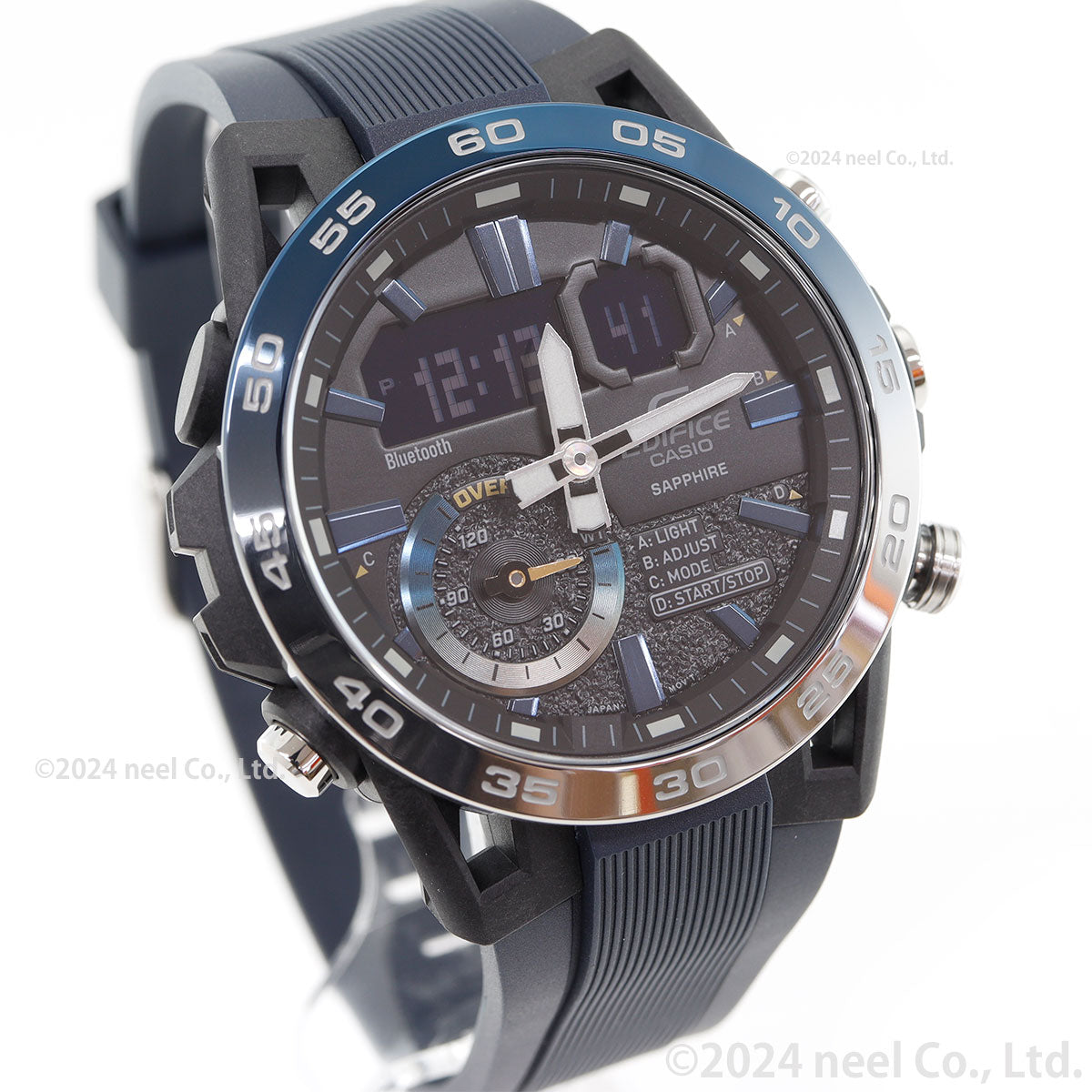 カシオ エディフィス CASIO EDIFICE 腕時計 メンズ クロノグラフ ECB-40YNP-1AJF Nighttime Drive Series スマートフォンリンク【2024 新作】