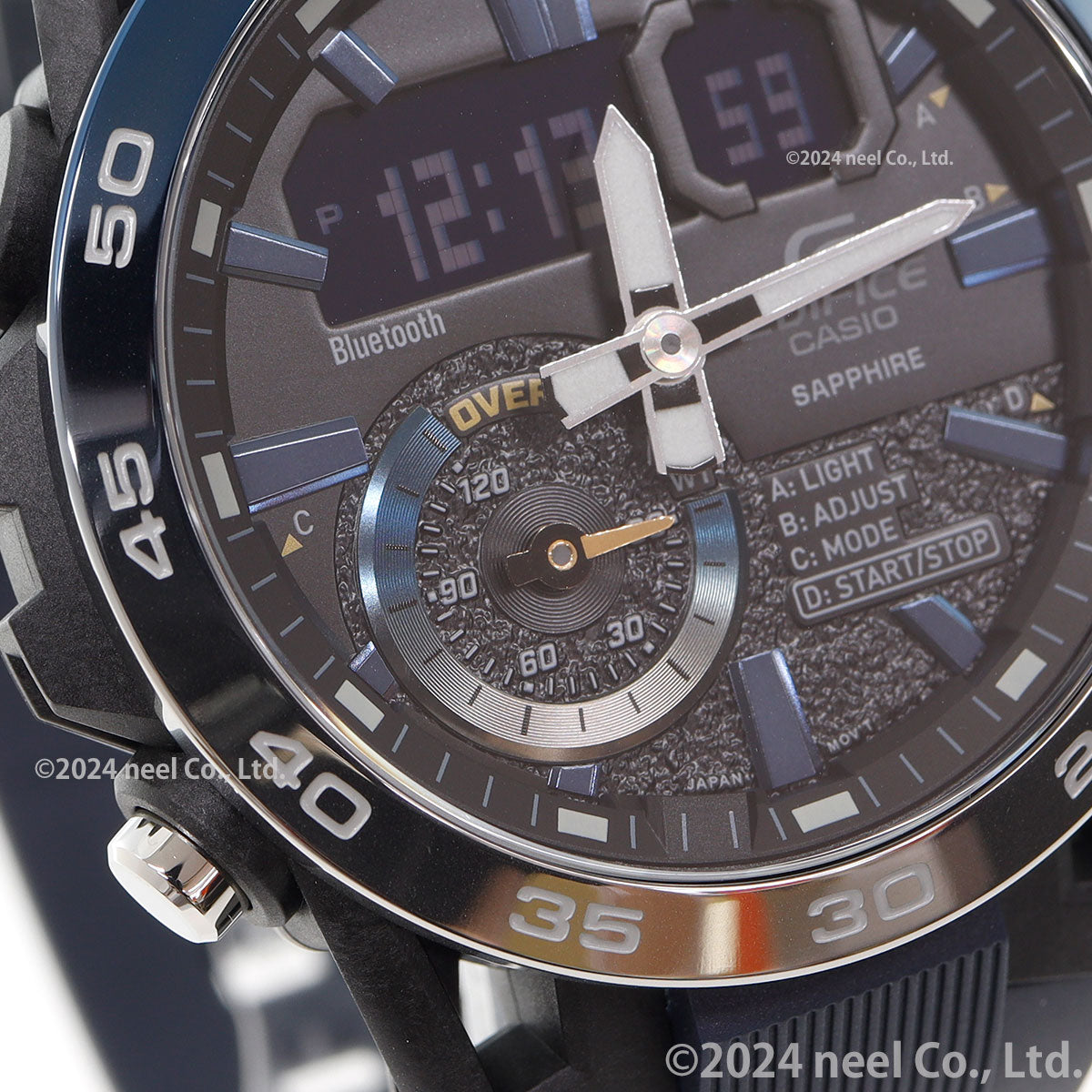 カシオ エディフィス CASIO EDIFICE 腕時計 メンズ クロノグラフ ECB-40YNP-1AJF Nighttime Drive Series スマートフォンリンク【2024 新作】