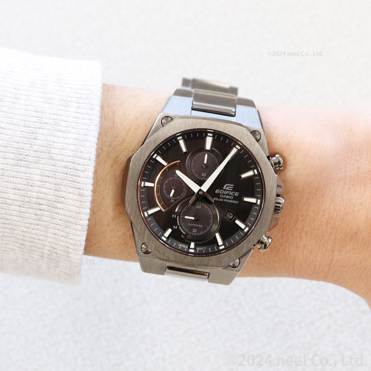 カシオ エディフィス CASIO EDIFICE ソーラー 腕時計 メンズ クロノグラフ Slim and Solar EFS-S570YDC-1AJF