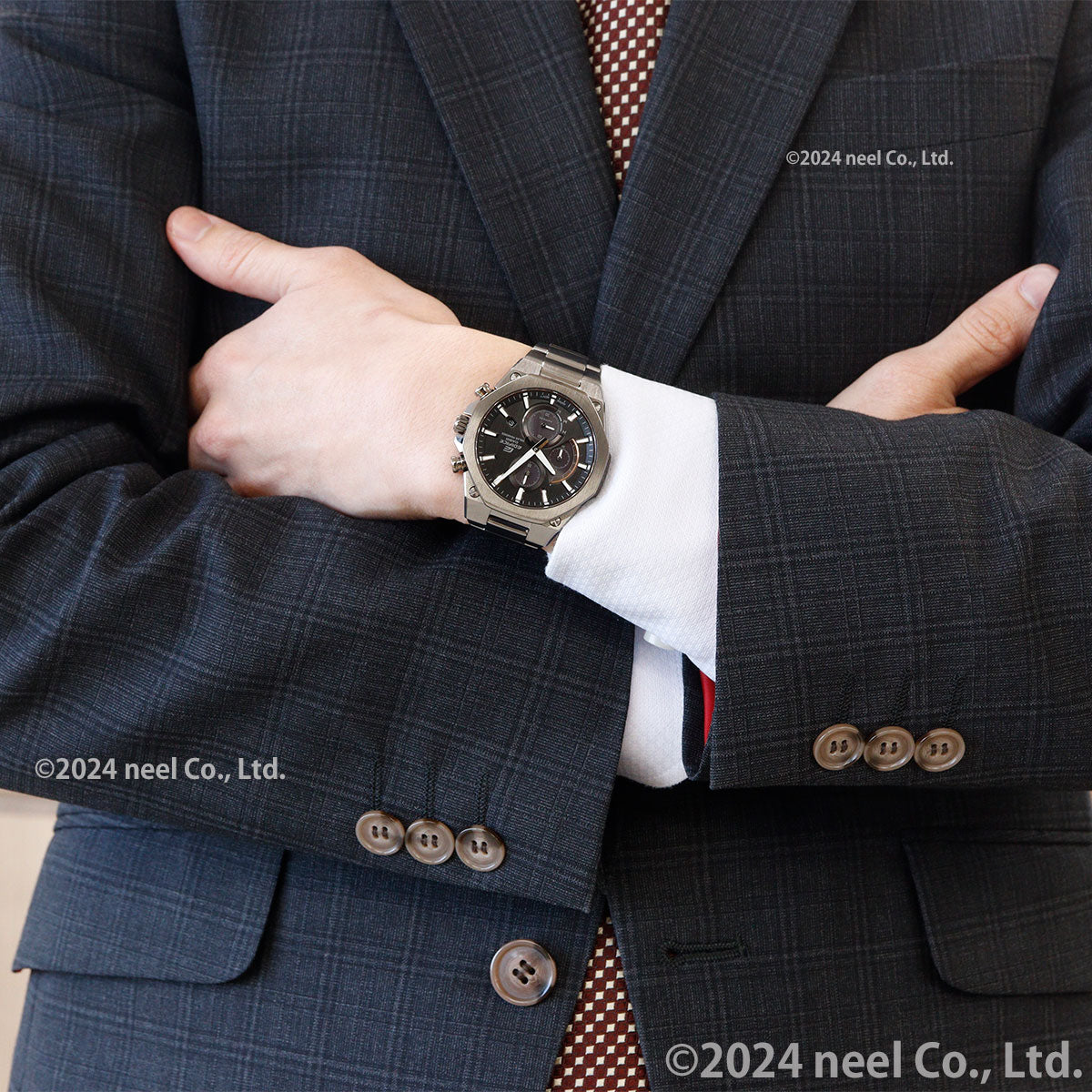 カシオ エディフィス CASIO EDIFICE ソーラー 腕時計 メンズ クロノグラフ Slim and Solar EFS-S570YDC-1AJF