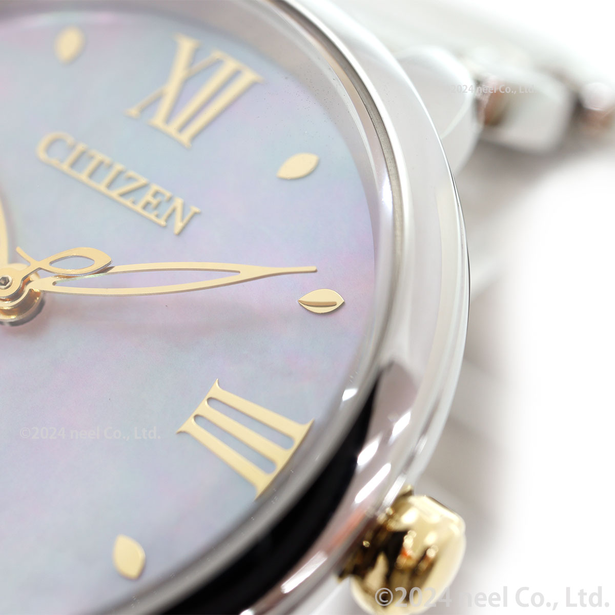 シチズン エル CITIZEN L エコドライブ 腕時計 レディース EM0927-87Y 白蝶貝文字板 ROUND Collection ピンク色のダリアの花言葉 「気品」
