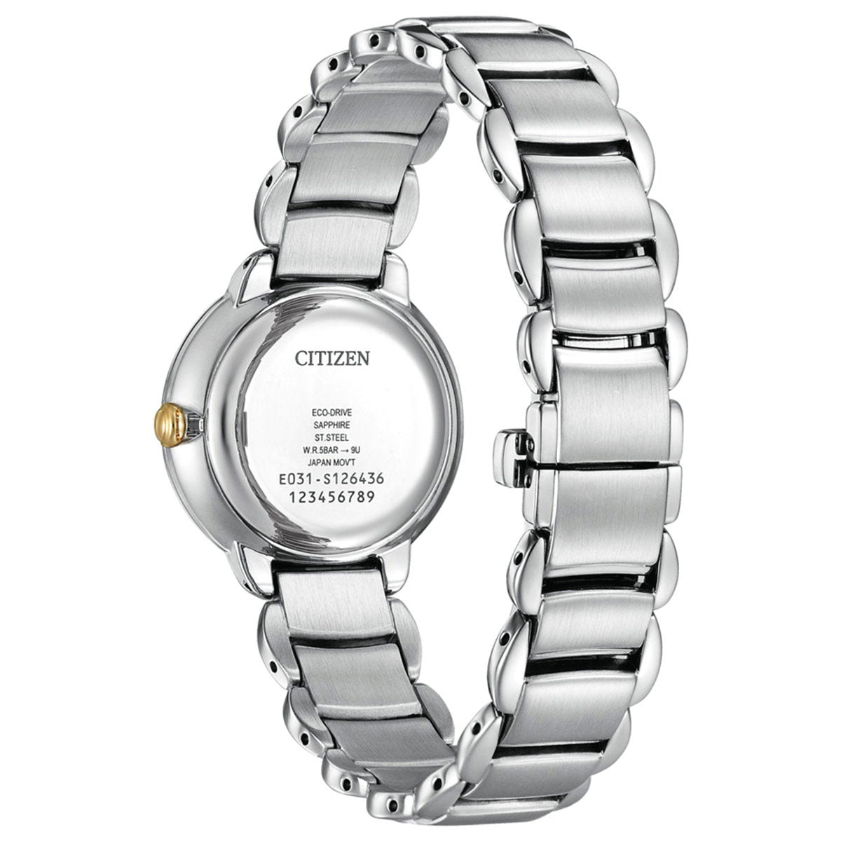 シチズン エル CITIZEN L エコドライブ 腕時計 レディース EM0927-87Y 白蝶貝文字板 ROUND Collection ピンク色のダリアの花言葉 「気品」