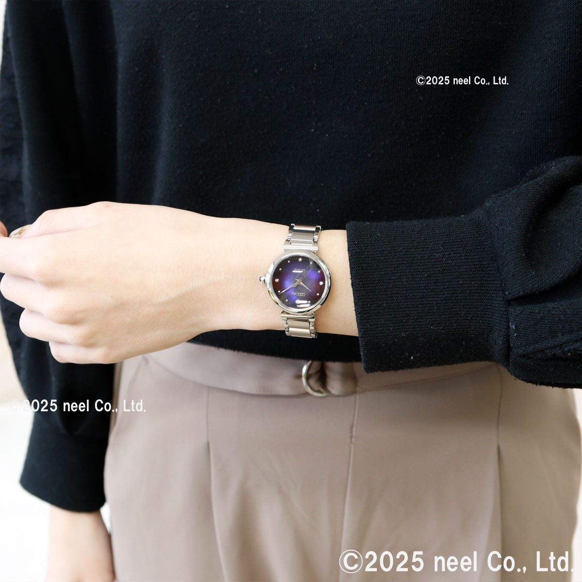 シチズン エル CITIZEN L エコドライブ 限定モデル 腕時計 レディース EM1060-87L ROUND Collection UNITE with BLUE【2025 新作】