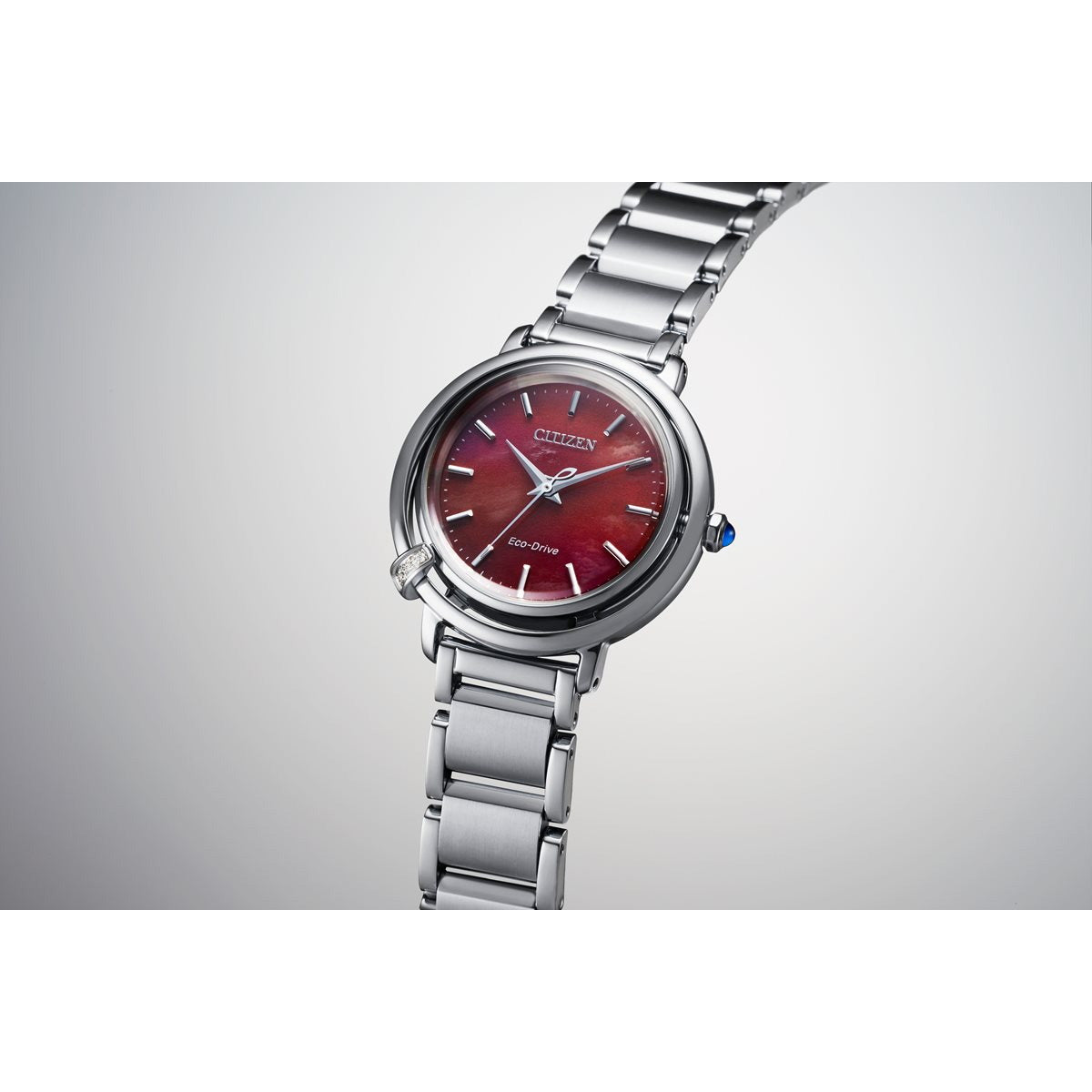 シチズン エル CITIZEN L エコドライブ 腕時計 レディース EM1090-78X ダイヤ入り ARCLY Collection 日の出 モチーフ 替えバンド付き