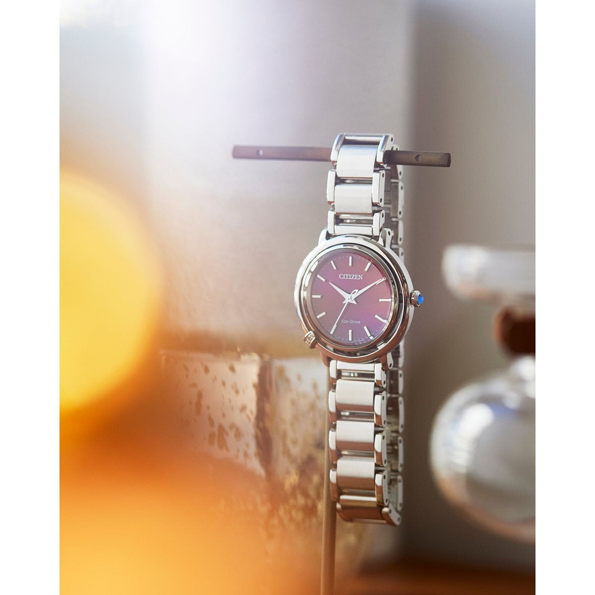 シチズン エル CITIZEN L エコドライブ 腕時計 レディース EM1090-78X ダイヤ入り ARCLY Collection 日の出 モチーフ 替えバンド付き