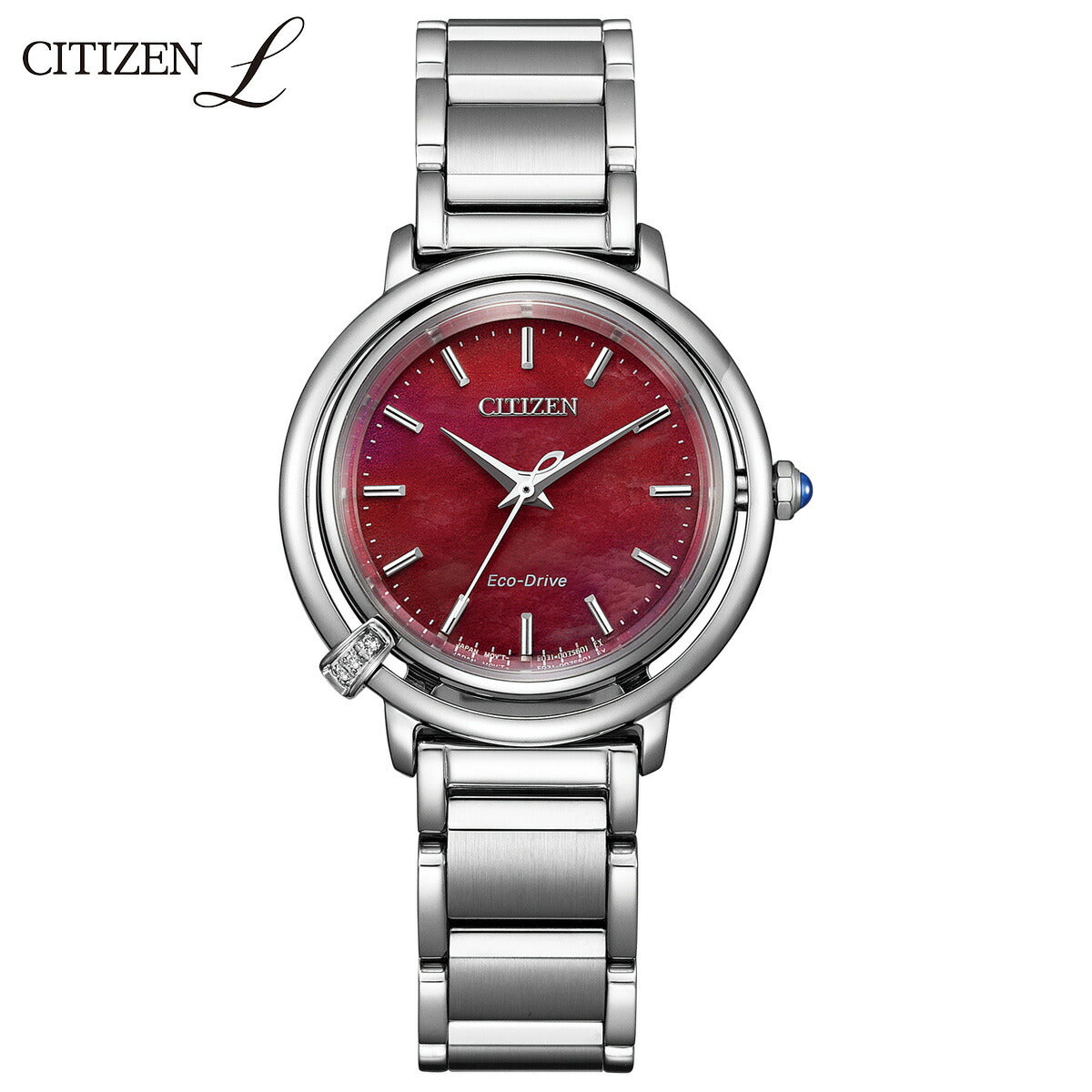 シチズン エル CITIZEN L エコドライブ 腕時計 レディース EM1090-78X ダイヤ入り ARCLY Collection 日の出 モチーフ 替えバンド付き
