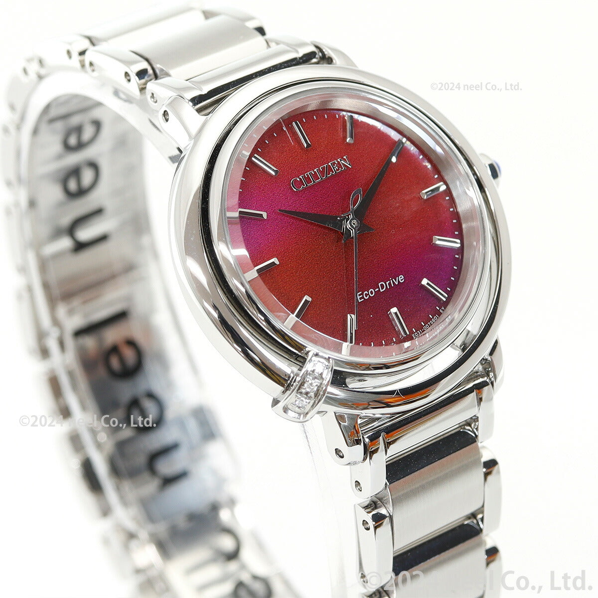 シチズン エル CITIZEN L エコドライブ 腕時計 レディース EM1090-78X ダイヤ入り ARCLY Collection 日の出 モチーフ 替えバンド付き