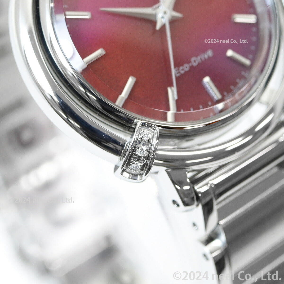シチズン エル CITIZEN L エコドライブ 腕時計 レディース EM1090-78X ダイヤ入り ARCLY Collection 日の出 モチーフ 替えバンド付き