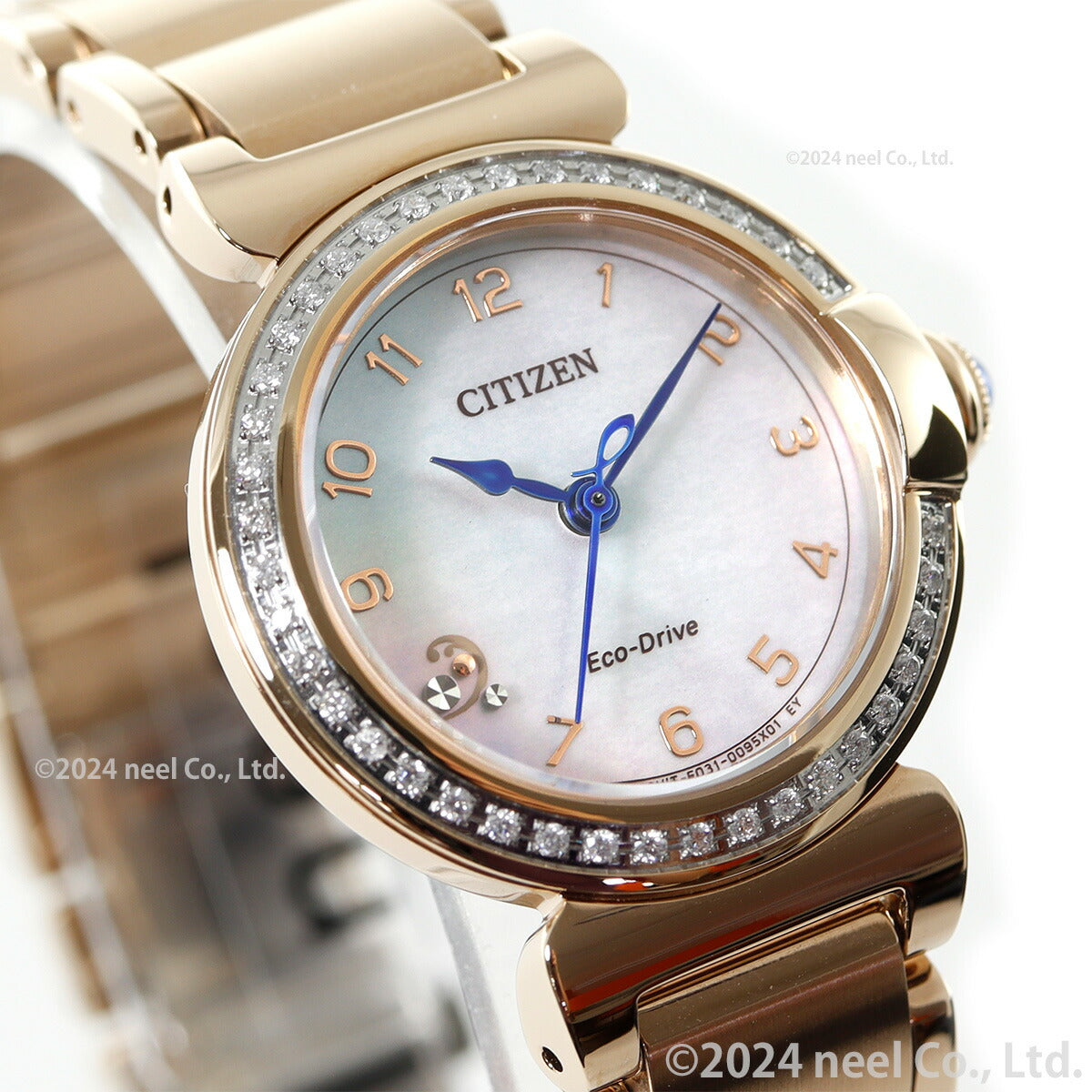 シチズン エル CITIZEN L エコドライブ 腕時計 レディース EM1123-89D 白蝶貝文字板 ROUND Collection スズラン モチーフ【2024 新作】