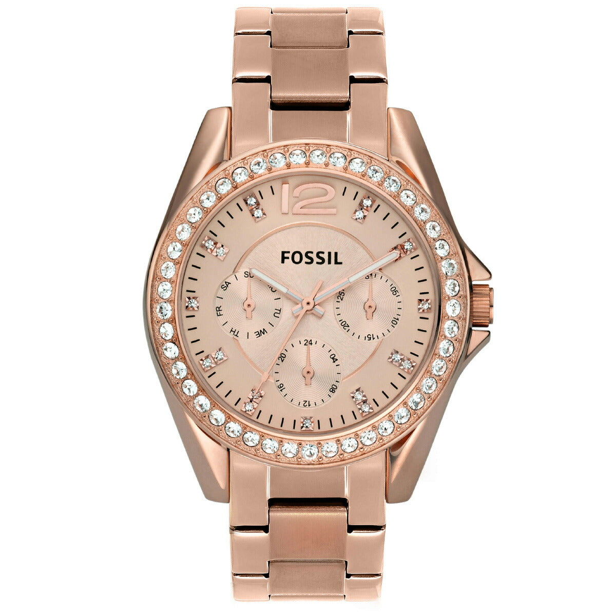 フォッシル FOSSIL 腕時計 レディース RILEY マルチファンクション ローズゴールドトーン ステンレススチールウォッチ ES2811