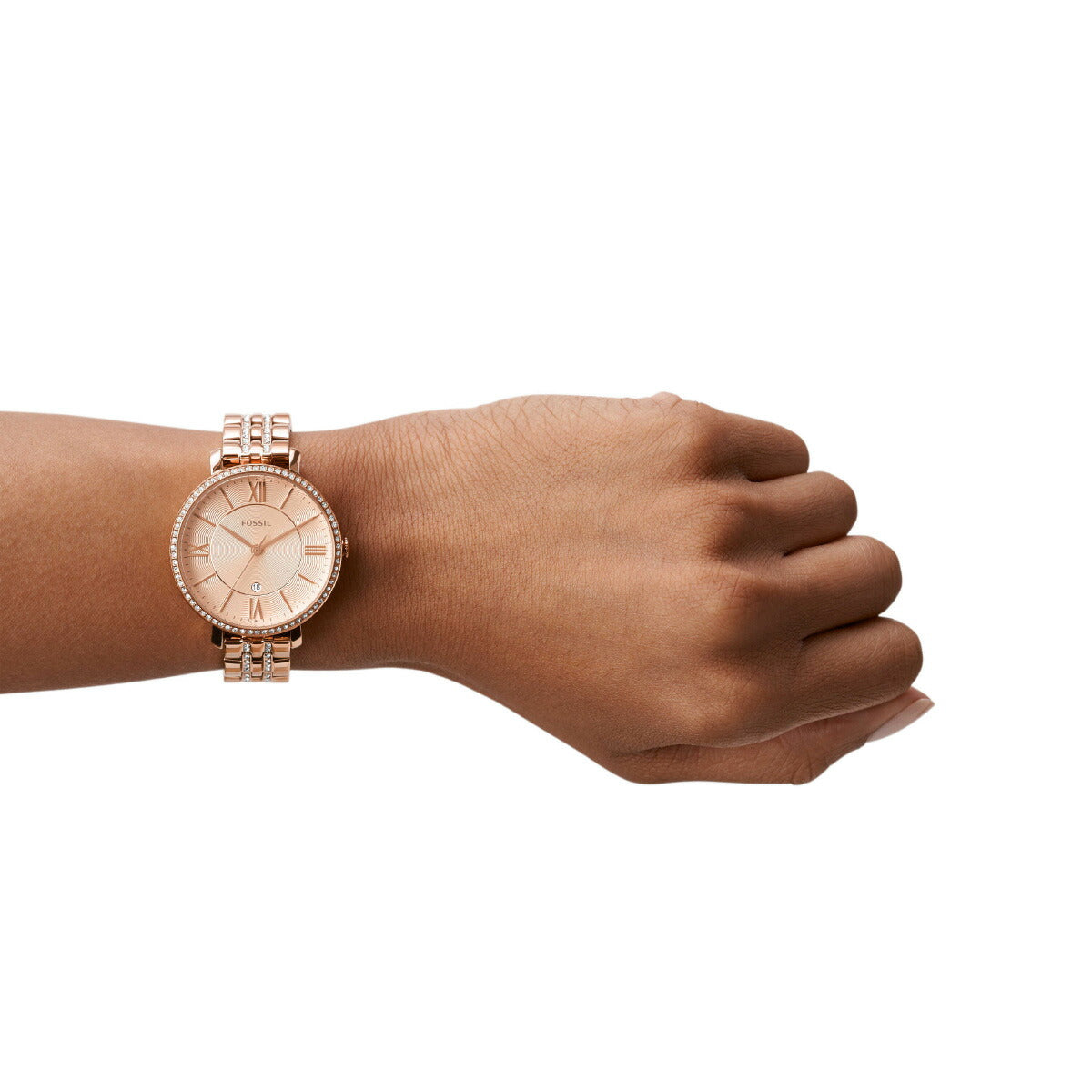 フォッシル FOSSIL 腕時計 レディース JACQUELINE 三針 ローズゴールドトーン ステンレススチールウォッチ ES3546