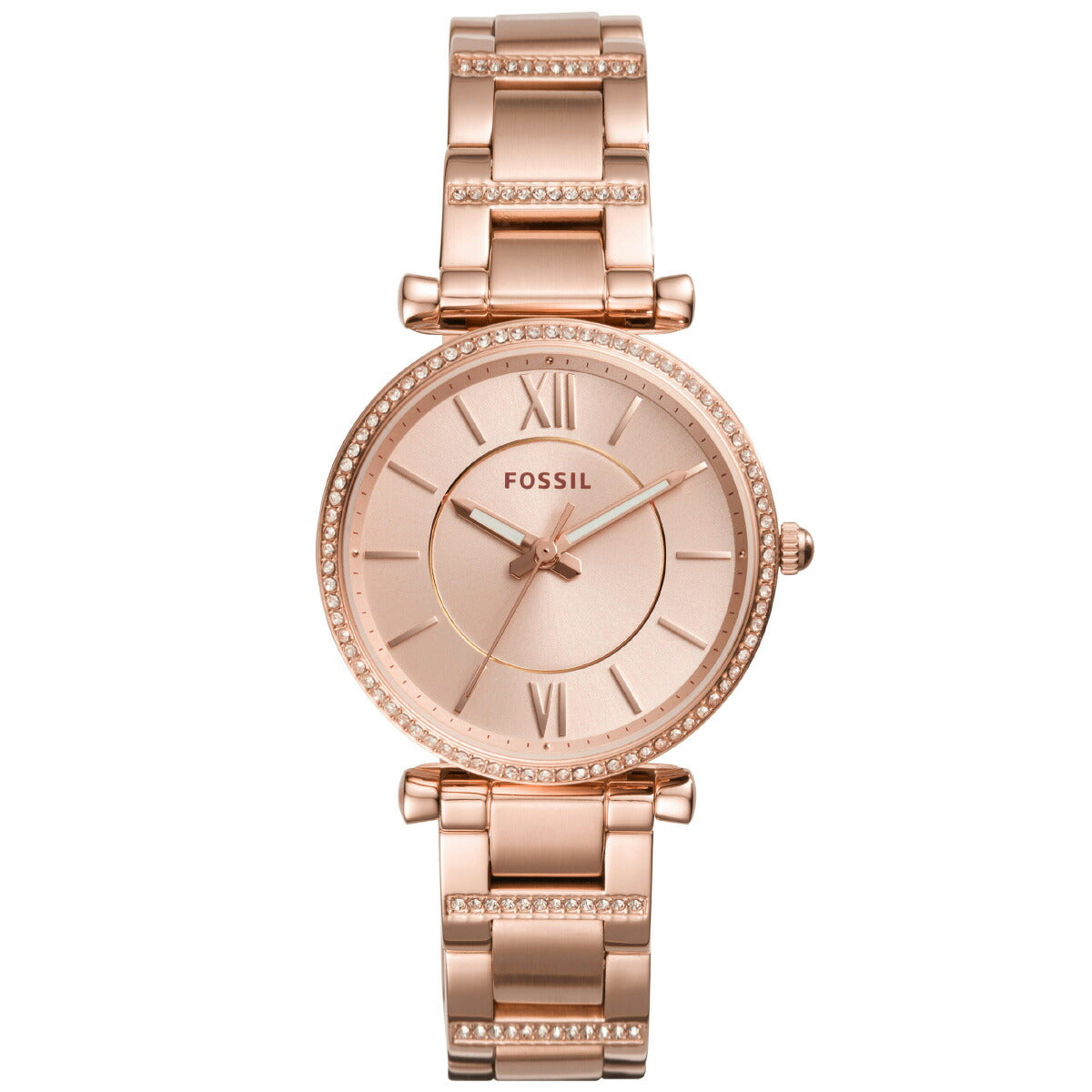 フォッシル FOSSIL 腕時計 レディース CARLIE 三針 ローズゴールドトーン ステンレススチールウォッチ ES4301