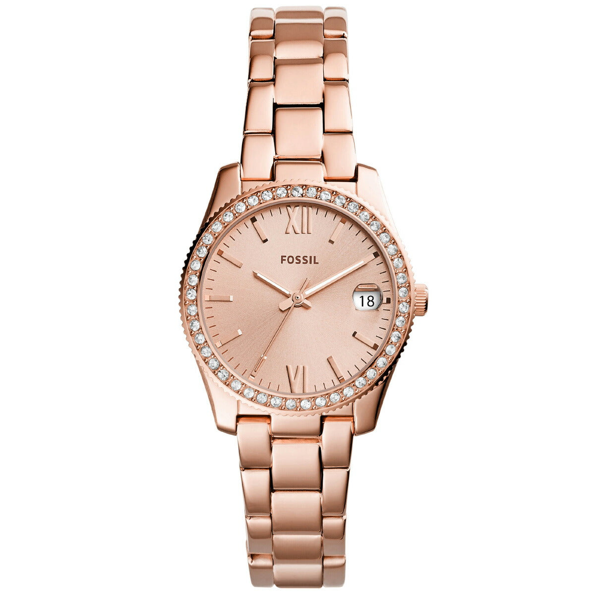フォッシル FOSSIL 腕時計 レディース SCARLETTE MINI 三針デイト ローズゴールドトーン ステンレススチールウォッチ ES4318