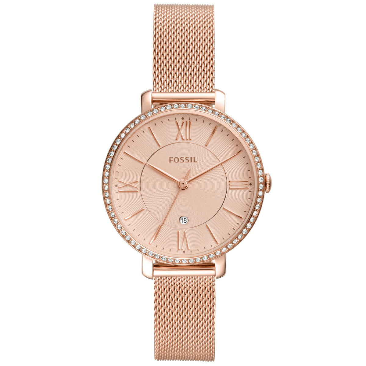 フォッシル FOSSIL 腕時計 レディース JACQUELINE 三針デイト ローズゴールドトーン ステンレススチールウォッチ ES4628