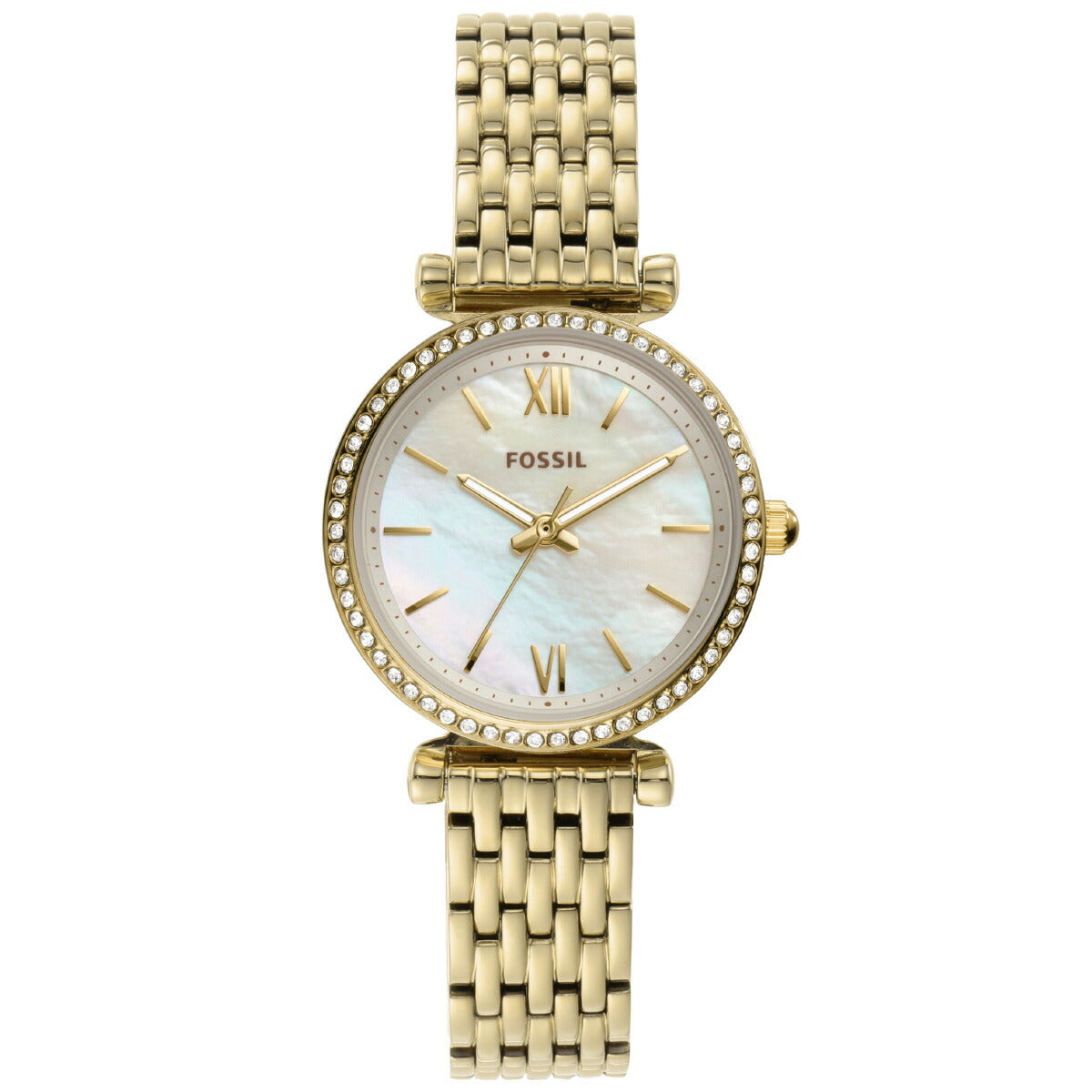 フォッシル FOSSIL 腕時計 レディース CARLIE MINI 三針 ゴールドトーン ステンレススチールウォッチ ES4735