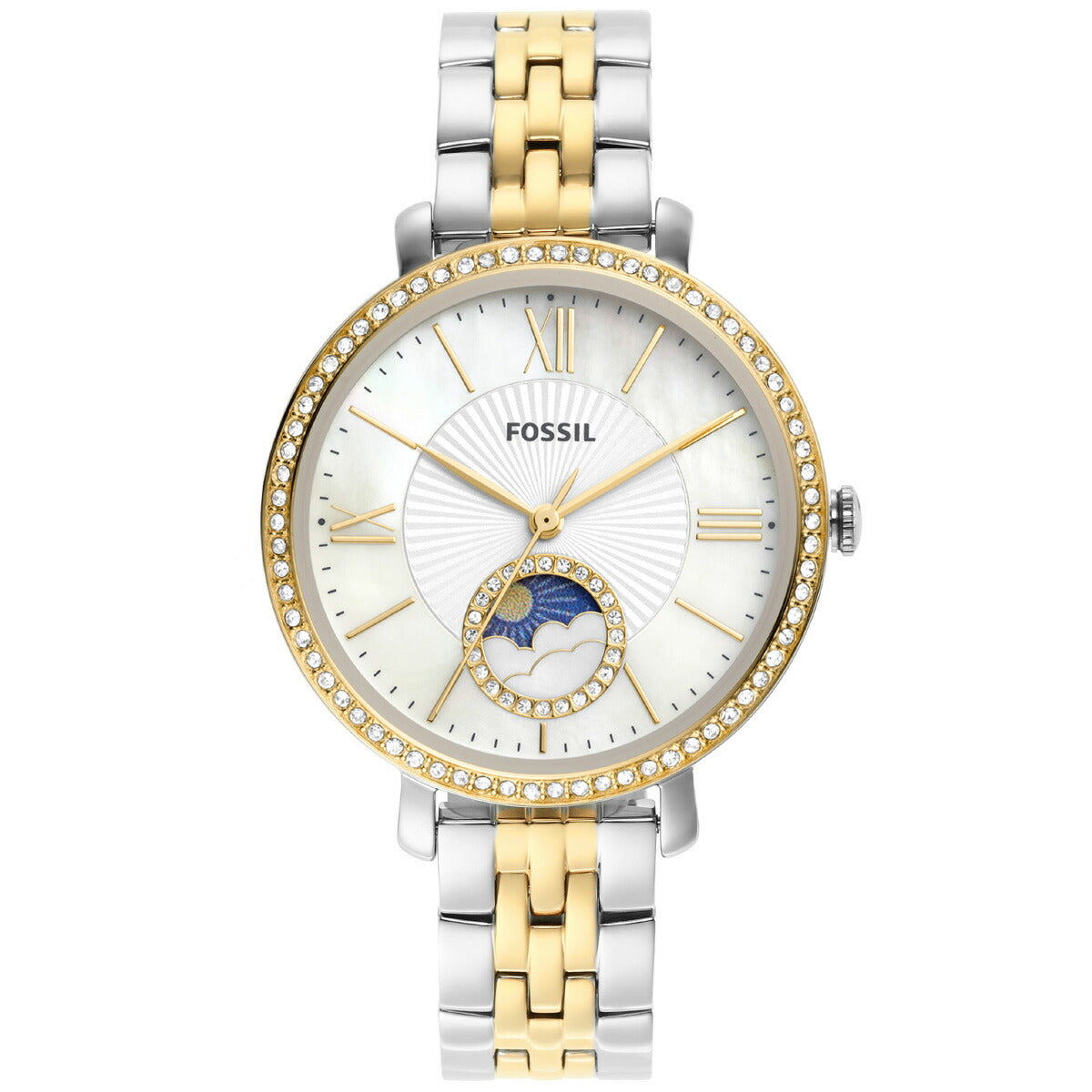 フォッシル FOSSIL 腕時計 レディース JACQUELINE サンムーン マルチファンクション ツートーン ステンレススチールウォッチ ES5166
