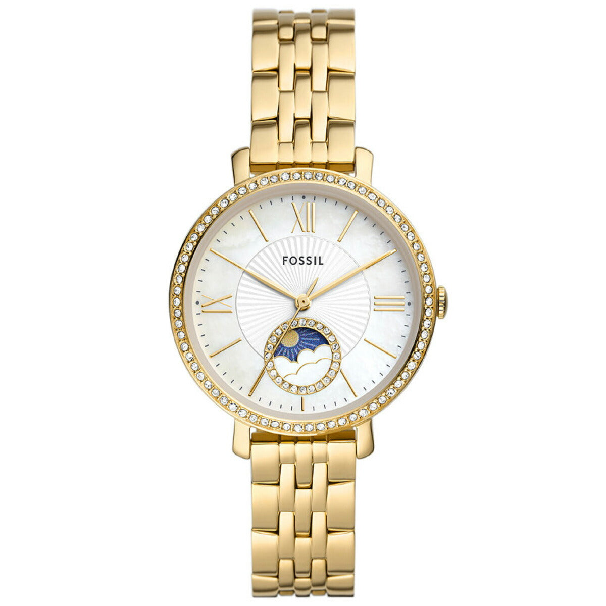 フォッシル FOSSIL 腕時計 レディース JACQUELINE サンムーン マルチファンクション ゴールドトーン ステンレススチールウォッチ ES5167