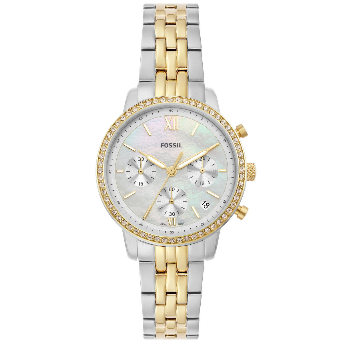フォッシル FOSSIL 腕時計 レディース NEUTRA クロノグラフ ツートーン ステンレススチールウォッチ ES5216