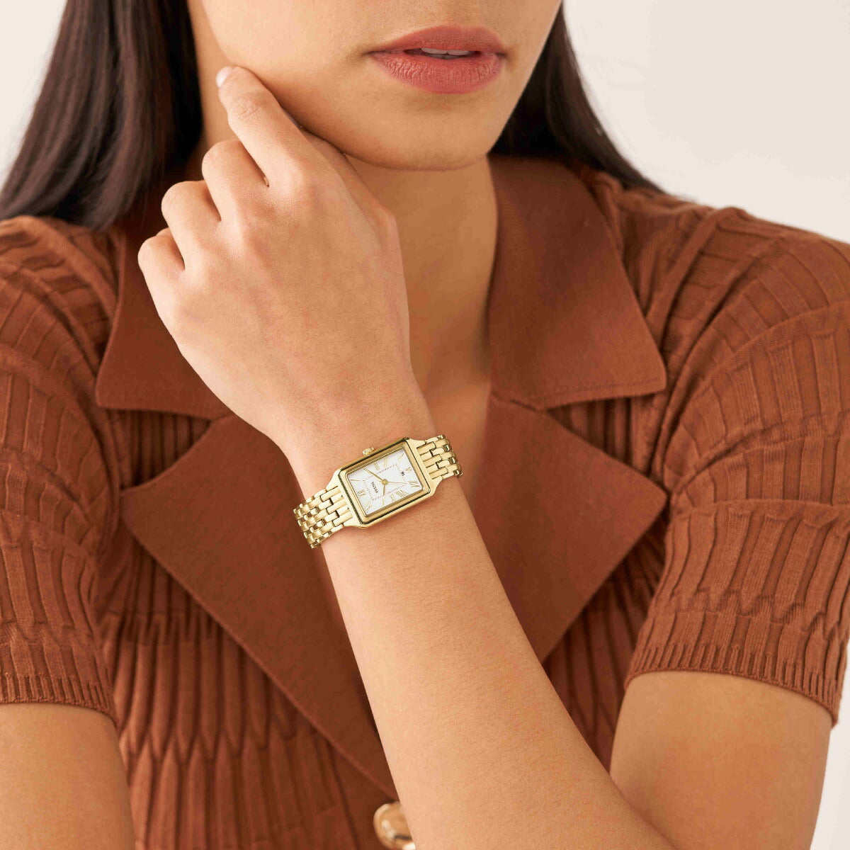 フォッシル FOSSIL 腕時計 レディース RAQUEL 三針デイト ゴールドトーン ステンレススチールウォッチ ES5220