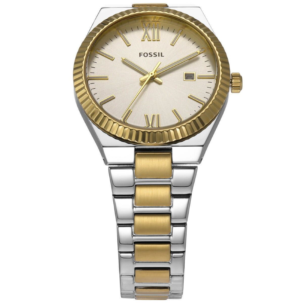 フォッシル FOSSIL 腕時計 レディース SCARLETTE 三針デイト ツートーン ステンレススチールウォッチ ES5259