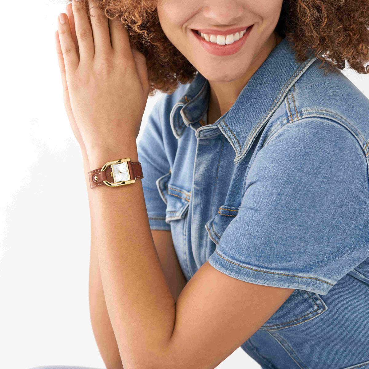 フォッシル FOSSIL 腕時計 レディース HARWELL 三針 ミディアムブラウン レザーウォッチ ES5264