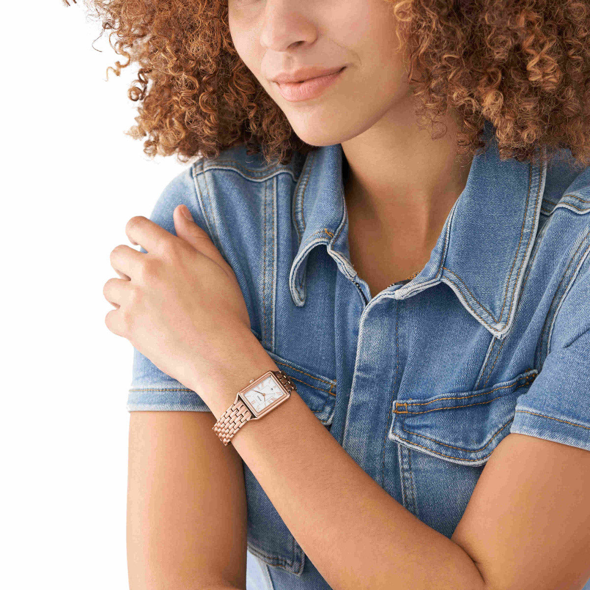 フォッシル FOSSIL 腕時計 レディース RAQUEL 三針デイト ローズゴールドトーン ステンレススチールウォッチ ES5271