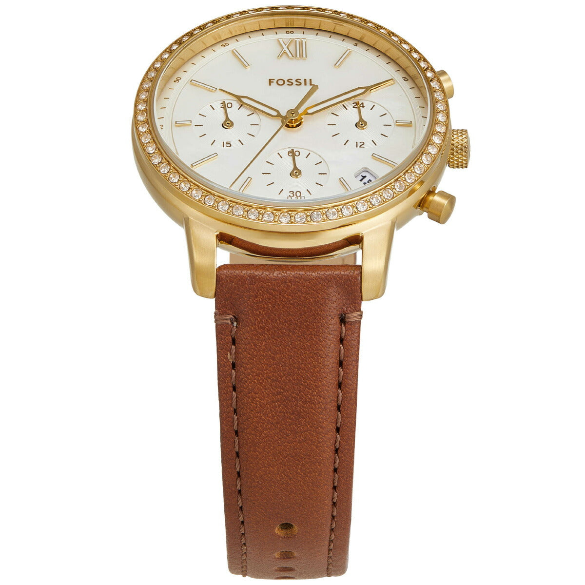 フォッシル FOSSIL 腕時計 レディース NEUTRA クロノグラフ ミディアムブラウン レザーウォッチ ES5278
