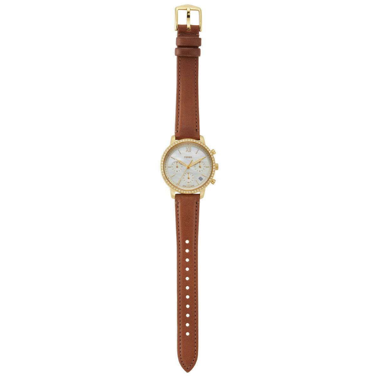 フォッシル FOSSIL 腕時計 レディース NEUTRA クロノグラフ ミディアムブラウン レザーウォッチ ES5278