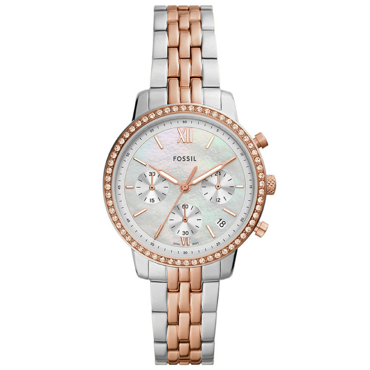 フォッシル FOSSIL 腕時計 レディース NEUTRA クロノグラフ ツートーン ステンレススチールウォッチ ES5279