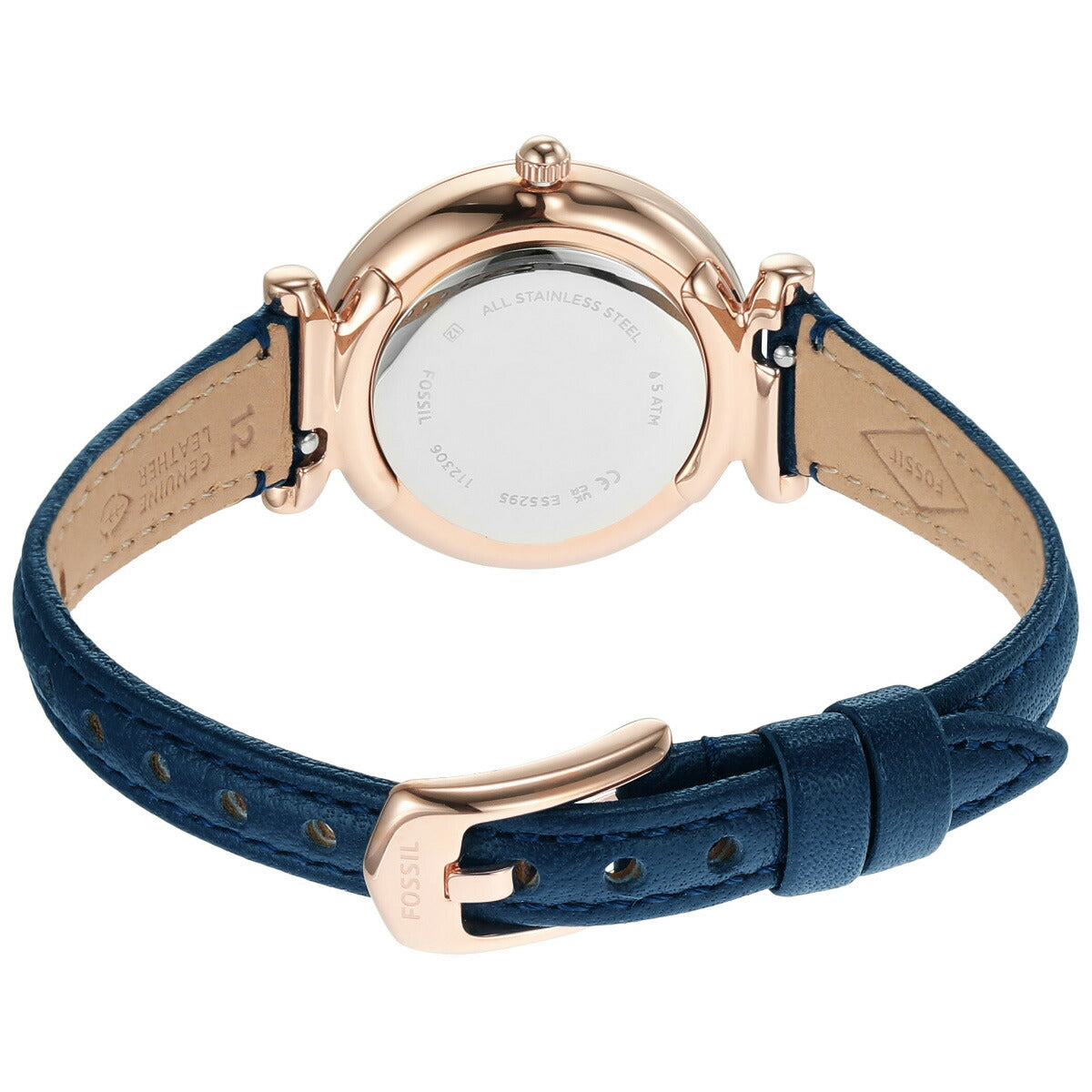 フォッシル FOSSIL 腕時計 レディース CARLIE 三針 ネイビー LiteHideレザーウォッチ ES5295