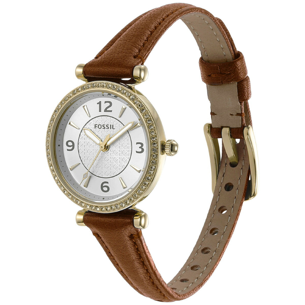 フォッシル FOSSIL 腕時計 レディース CARLIE 三針 ミディアムブラウン レザーウォッチ ES5297