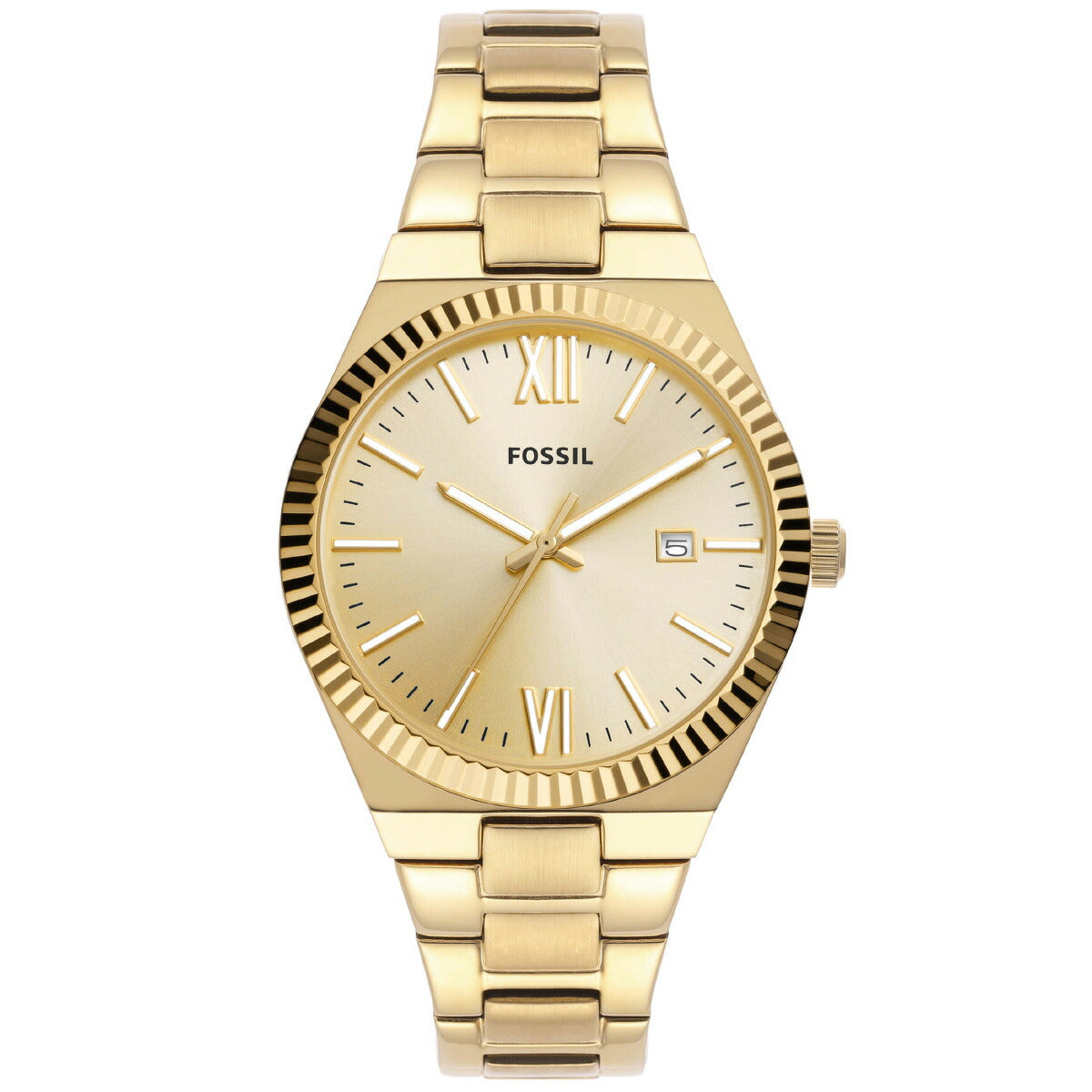 フォッシル FOSSIL 腕時計 レディース SCARLETTE 三針デイト ゴールドトーン ステンレススチールウォッチ ES5299
