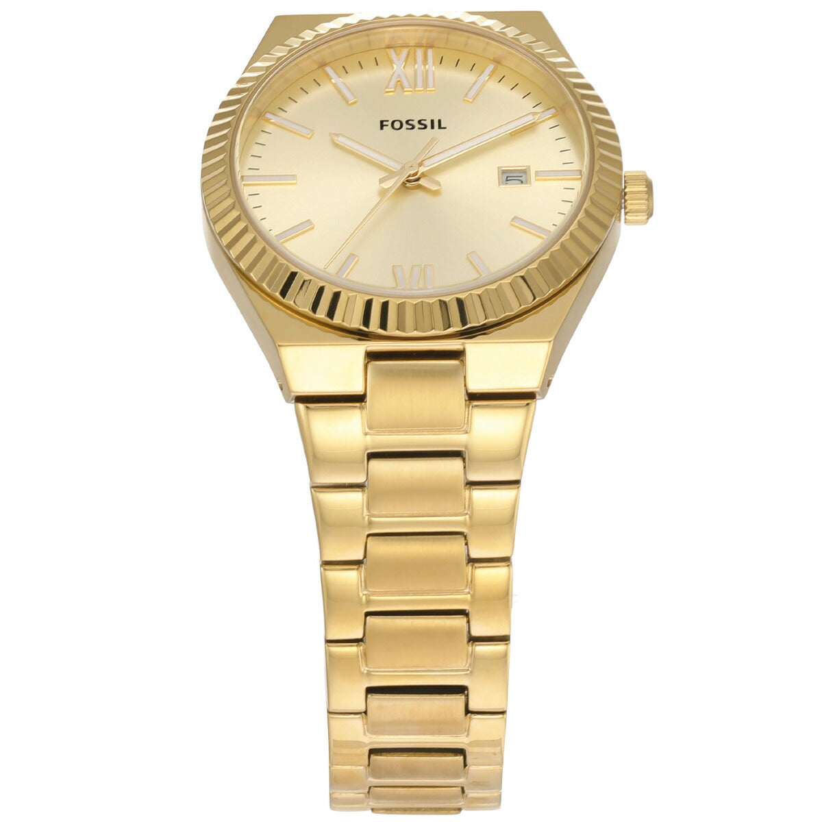 フォッシル FOSSIL 腕時計 レディース SCARLETTE 三針デイト ゴールドトーン ステンレススチールウォッチ ES5299