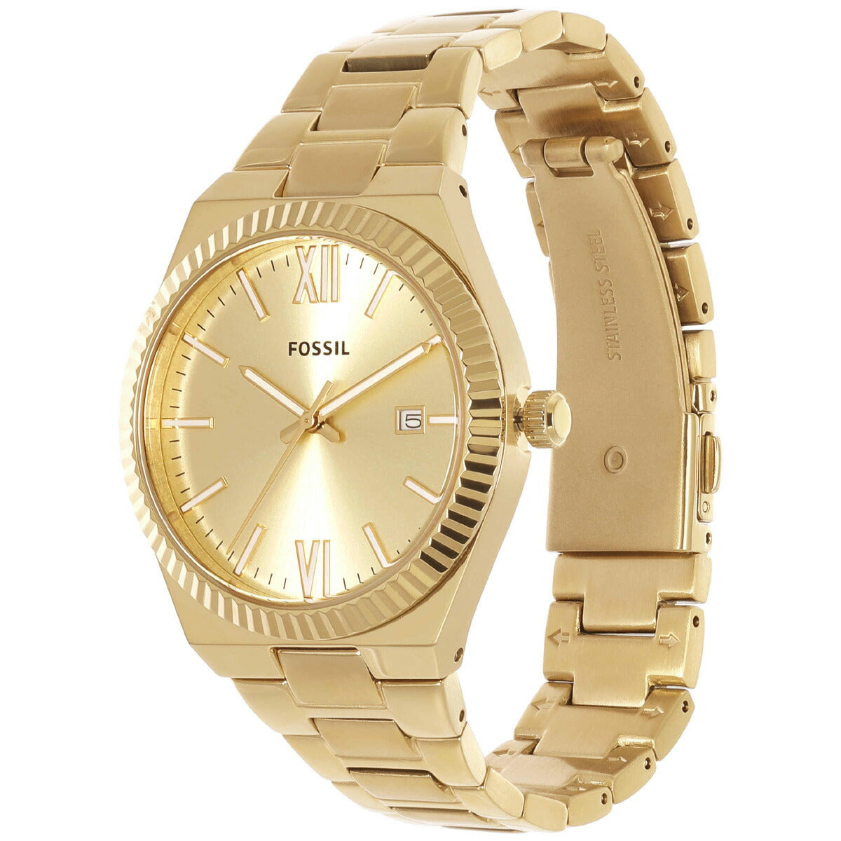 フォッシル FOSSIL 腕時計 レディース SCARLETTE 三針デイト ゴールドトーン ステンレススチールウォッチ ES5299