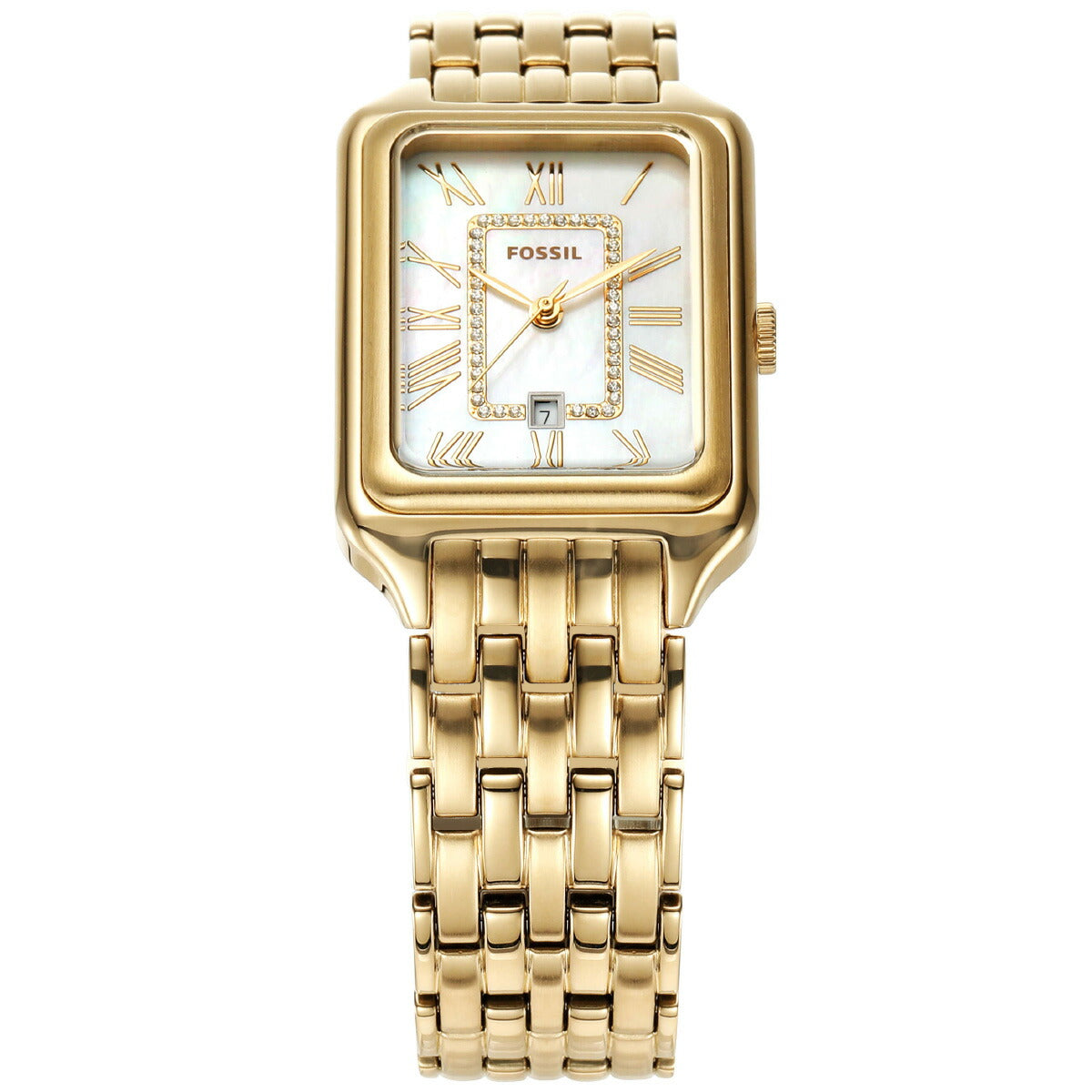 フォッシル FOSSIL 腕時計 レディース RAQUEL 三針デイト ゴールドトーン ステンレススチールウォッチ ES5304