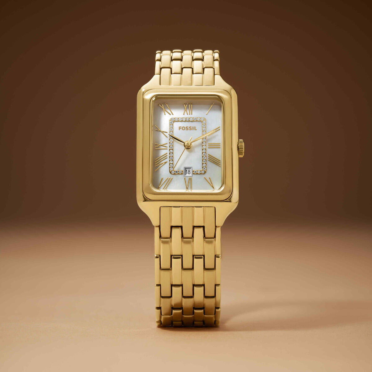 フォッシル FOSSIL 腕時計 レディース RAQUEL 三針デイト ゴールドトーン ステンレススチールウォッチ ES5304